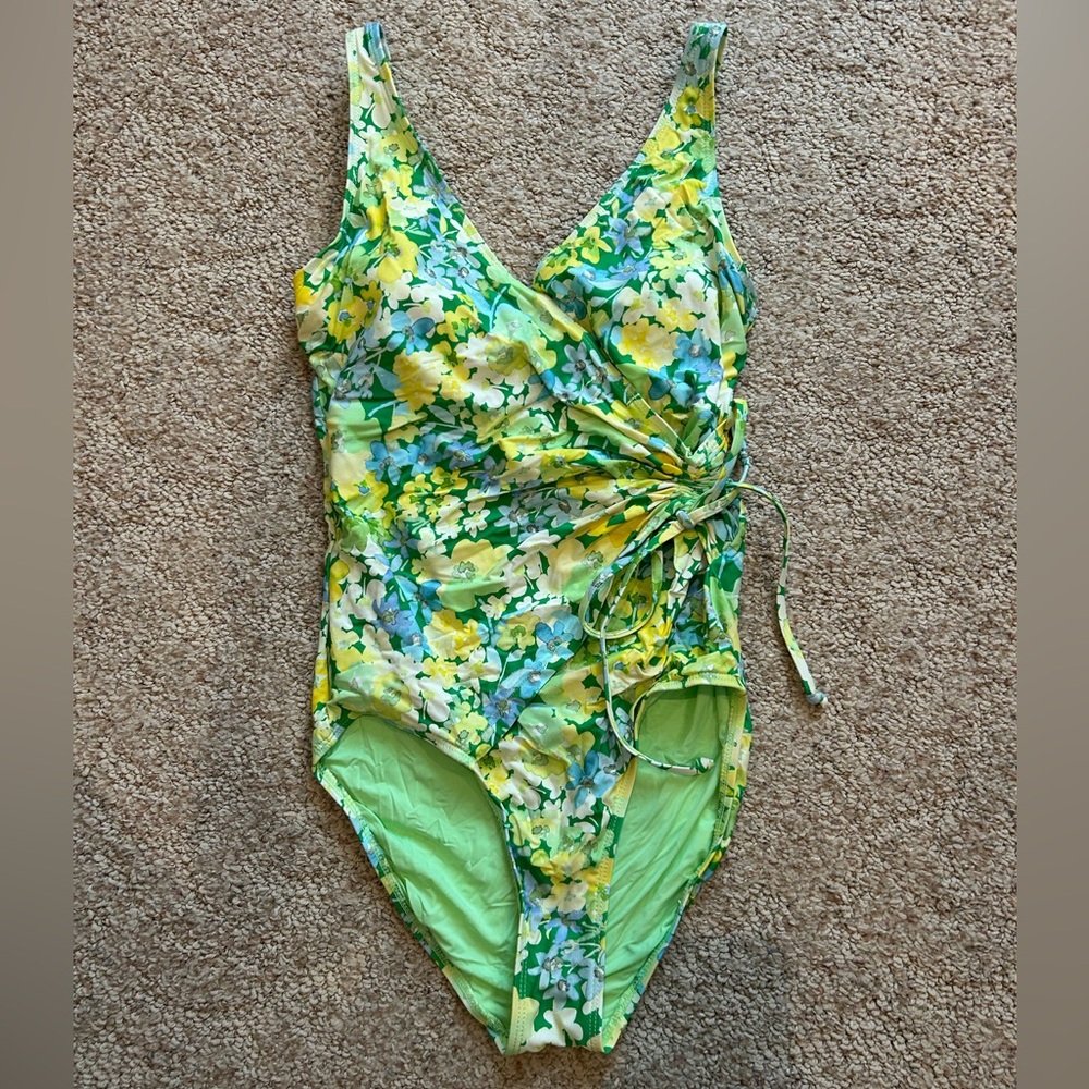 Nip Tuck Green Floral One Piece Swimsuit